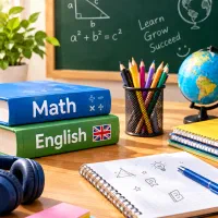 تدریس ریاضی و زبان انگلیسی