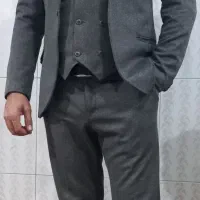 کت و شلوار طوسی سایز ۴۶