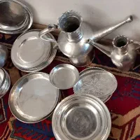 ظروف مسی قدیمی نو سفید شده یکجا فقط ۴۱ کیلو|کلکسیون اشیاء عتیقه|تهران, ایرانشهر|دیوار