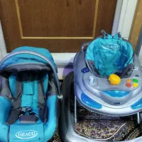 کالسکه و وسایل مورد نیاز بچه وتخت وتشک بچه