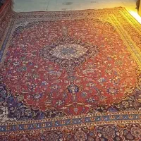 فرش لاکی دستبافت قرمز دو عدد ۱۲ متری