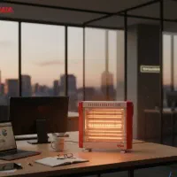 بخاری برقی برفاب فن دار هیتر برقی رومیزی|بخاری، هیتر، شومینه|قم, شاه ابراهیم|دیوار