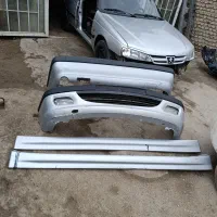 سپر پژو پارس عقب جلو فلاپ رکاب رنگ نقره ای