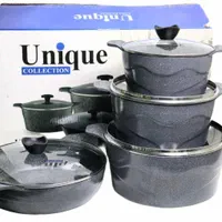 سرویس قابلمه و مایتابه چدن گرانیت نچسب یونیک آکبند|ظروف پخت‌وپز|تهران, فتح|دیوار