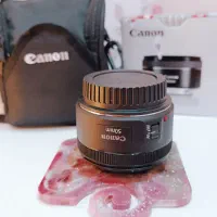 لنز Canon EF 50mm f/1.8 STM در حد آکبند +کیف محافظ|دوربین عکاسی و فیلم‌برداری|تهران, تهرانپارس غربی|دیوار