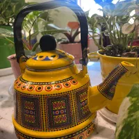 کتری لعابی طرح سنتی