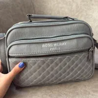 کیف بزرگ قهوه ای و طوسی