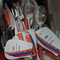 قاشق سوراخ دار  و چنگال بزرگ