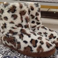 پوت روفرشی،کفش پشمی ،پاپوش پشمی سایز ۳۳و۳۴