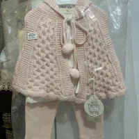 ست سه تیکه شنل بافت دخترونه