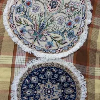 دو عدد فرش دستبافت نایین