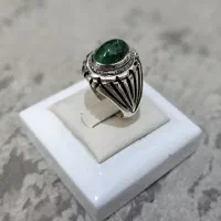 انگشتر نقره زمرد زامبیا اصل (بدون بهسازی)