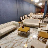 مبلمان هشت نفره مدل فرانسوی چوب راش اماده تحویل|مبلمان خانگی و میز عسلی|فومن, |دیوار