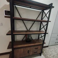 استند دکوری چوب و فلز (کتابخانه)