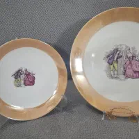 یک دست بشقاب چینی قدیمی