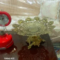 میوه خوری برنز نقل خوری روسی سبز بیدی آنتیک قدیمی