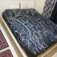 تخت دونفره کاملا سالم صددر صد چوب