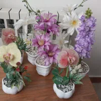 گلدان گل مصنوعی گل رز سنبل سوسن زنبق خارجی گوزن