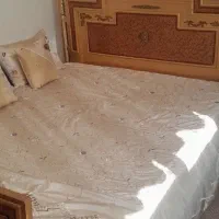 تخت چوبی دونفره|تخت و سرویس خواب|خمینی‌شهر, |دیوار