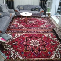 یک جفت فرش دستبافت روستایی ۶متری  نقشه هریس الوار