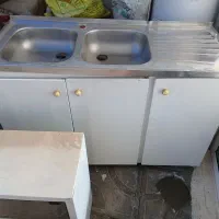 یه عددکمد ظرف شویی فلزی همراه با آبچکان|آب‌چکان و نظم‌دهنده ظروف|مرند, |دیوار