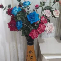 گل با گلدان در حد نو|گل مصنوعی|سلماس, |دیوار