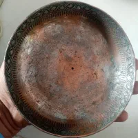 بشقاب مسی قاجاری پیاله برنجی قدیمی