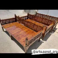 ۸۸(تخت سنتی)نیمکت چوبی تختخواب حاج مهدی ‌‌ بلبلی.