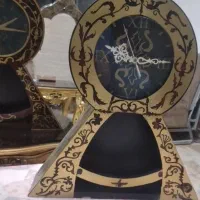 ساعت برنجی قدیمی بزرگ و تابلو ماه تولد برنج