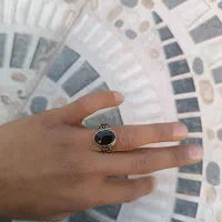انگشتر مردانه عقیق مشکی