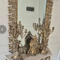 آینه و شمعدان طرح برنزه