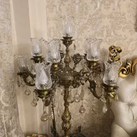 دوعدد لوستر ویک عدد استند برنجی|لوستر و چراغ آویز|تهران, شاهین|دیوار