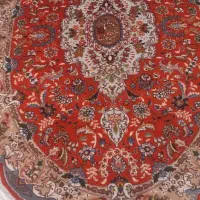 یک جفت قالیچه بیضی کرک ابریشم تبریز در حد نو|فرش|تهران, نیروی هوایی (پیروزی)|دیوار