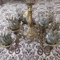 لوستر برنز درحد نو فروش زیر قیمت بخاطر مهاجرت|لوستر و چراغ آویز|ملایر, |دیوار