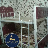 تخت خواب دوطبقه فلزی مدل قلبی کمانی|تخت و سرویس خواب|مشهد, طلاب|دیوار