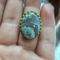 انگشترای زیبای نقره با نگین طبیعی