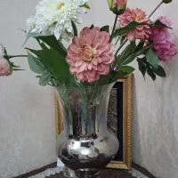گل وگلدان و شمعدانی ۳عدد