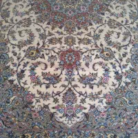 فروش فرش دستبافت جفت گل ابریشم|فرش|کاشان, بازار کاشان|دیوار