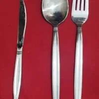 قاشق چنگال میخی ناب استیل در حد نو دستی ۵۰۰