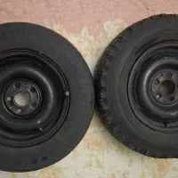 ۲  عدد رینگ و لاستیک فولادی و اصلی بنز سواری