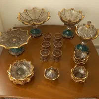 سرویس کریستال کامل جهیزیه نو و آکبند