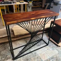 کنسول چوب و فلز