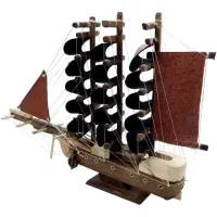 کشتی بادبانی چوبی|مجسمه، تندیس، ماکت|قوچان, |دیوار