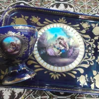 بستنی خوری سرمه ای طلا کوب خارجی|ظروف سرو و پذیرایی|علی‌آباد کتول, |دیوار
