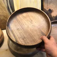 کاسه دست‌ساز چوب گردو قطر ۳۰ سانتی|ظروف سرو و پذیرایی|تهران, الهیه|دیوار
