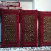 پشتی جفت ترکمن جرگلان اصل رنگ سبز متوسط|پشتی|مشهد, عامل|دیوار