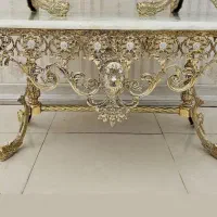 میز جلومبلی برنز و برنزی افتابگردان سنگین