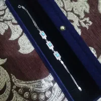 دستبندنقره بانگین فیروزه