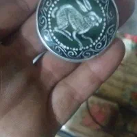 گردنبند کلاف نقره با نگین یشم ر۱ب یشم وسلطانی