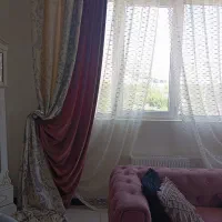 پرده مخمل طرح فرشته|پرده، رانر، رومیزی|کرج, شهرک یاس جنوبی|دیوار